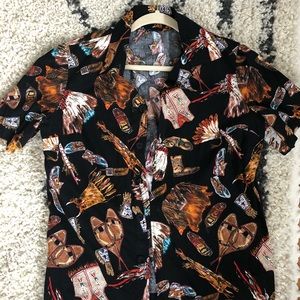 Vintage Native American inspired button up